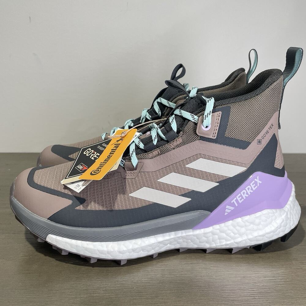 Adidas Womens Size 9 Hiking Shoes NEW GORE-TEX Terrex Free Hiker 2.0 Brown Mid